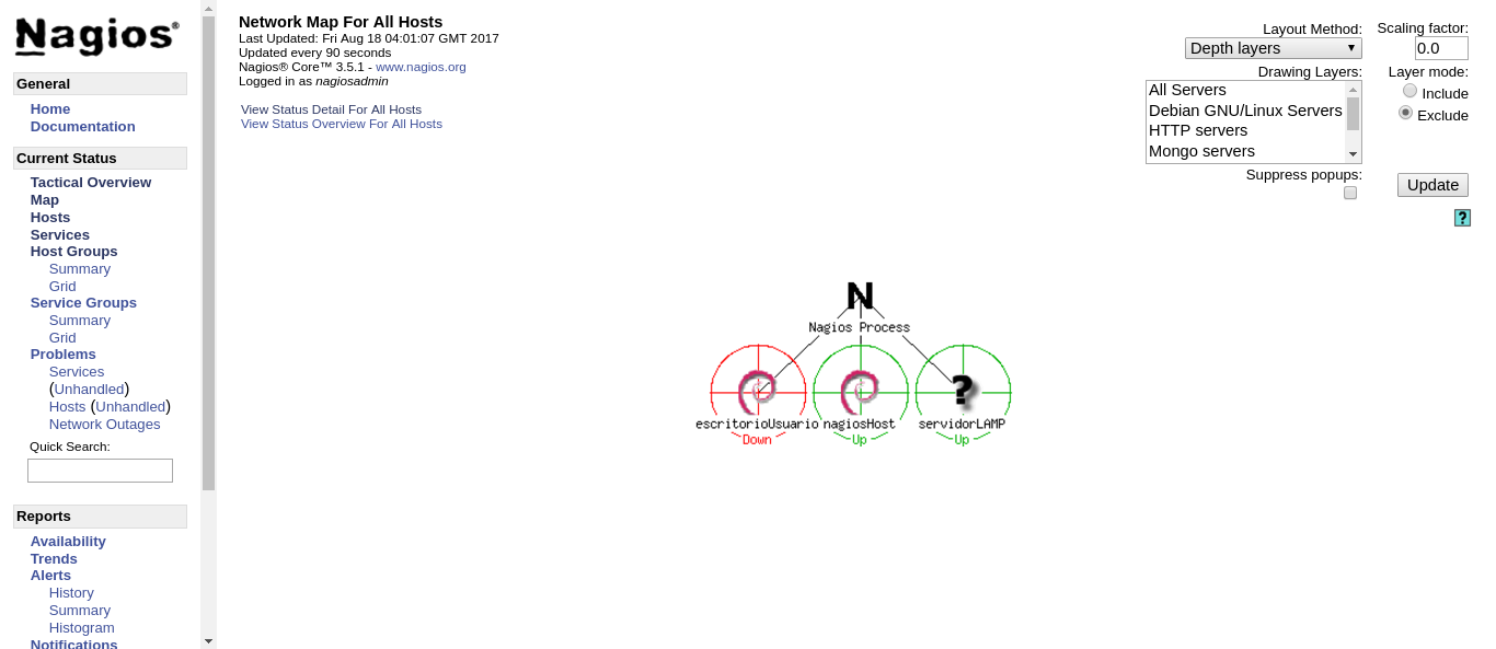 Device offline, map view.